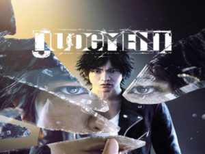 Judgement promotional art featuring protagonist Takayuki Yagami.