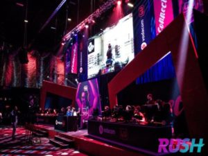The e-sports stage at Rush 2018