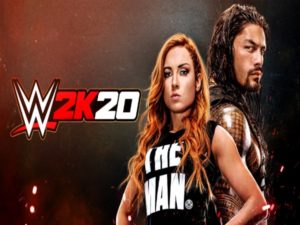 WWE 2K20 cover stars Becky Lynch (left) and Roman Reigns (right). Image sourced from WWE 2K.
