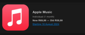 Apple music subscription increase