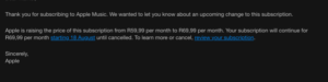 Apple Email Notification